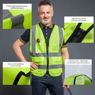 Phản Quang An Toàn Vest Tầm Nhìn Cao XXXL Xe Máy Áo Vest An Toàn Huỳnh Quang Tín Hiệu Cảnh Sát Dành Cho Nam Nữ