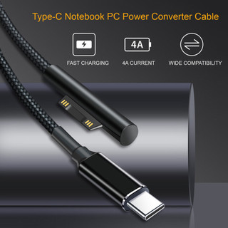 65w 15V 4A Cáp Sạc Laptop ic Tốc Độ Cao PD Sạc Nhanh Type-C Notebook Power Adapter Dây Chuyển Đổi Cho Microsoft Surface Pro 3 / 4 / 5 / 6 / Go / Book 1 / Book 2