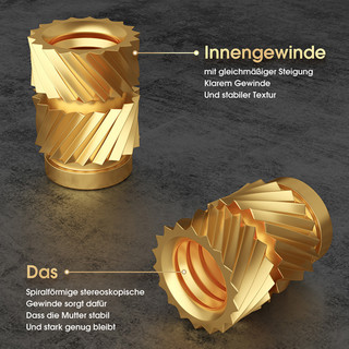 【Instock】Copper Threaded Threaded Insert Accessories Knurled M2 Nut Thread 100PCS