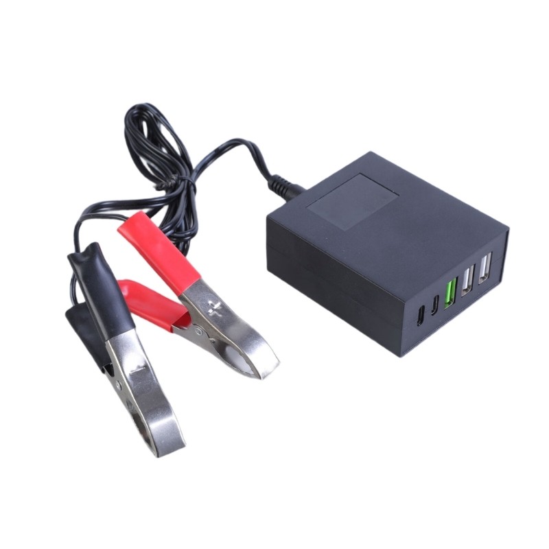 Doublebuy Clip DC8-30V sang 3xUSB + 2xType C Bộ sạc USB cho xe ngoài trời