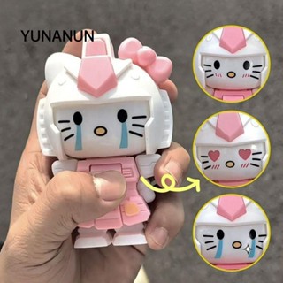  Yunaun Búp bê thay đổi khuôn mặt Giảm căng thẳng Thay đổi biểu cảm khuôn mặt Búp bê thay đổi Mặt dây chuyền đồ chơi giảm căng thẳng hoạt hình Hello Kitty 