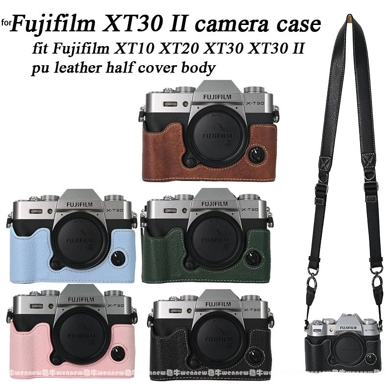 Ốp Da PU Cho Túi Máy Ảnh Fujifilm XT30 II Vỏ Nửa Thân Fujifilm XT10 XT20 XT30 XT30 II Vỏ