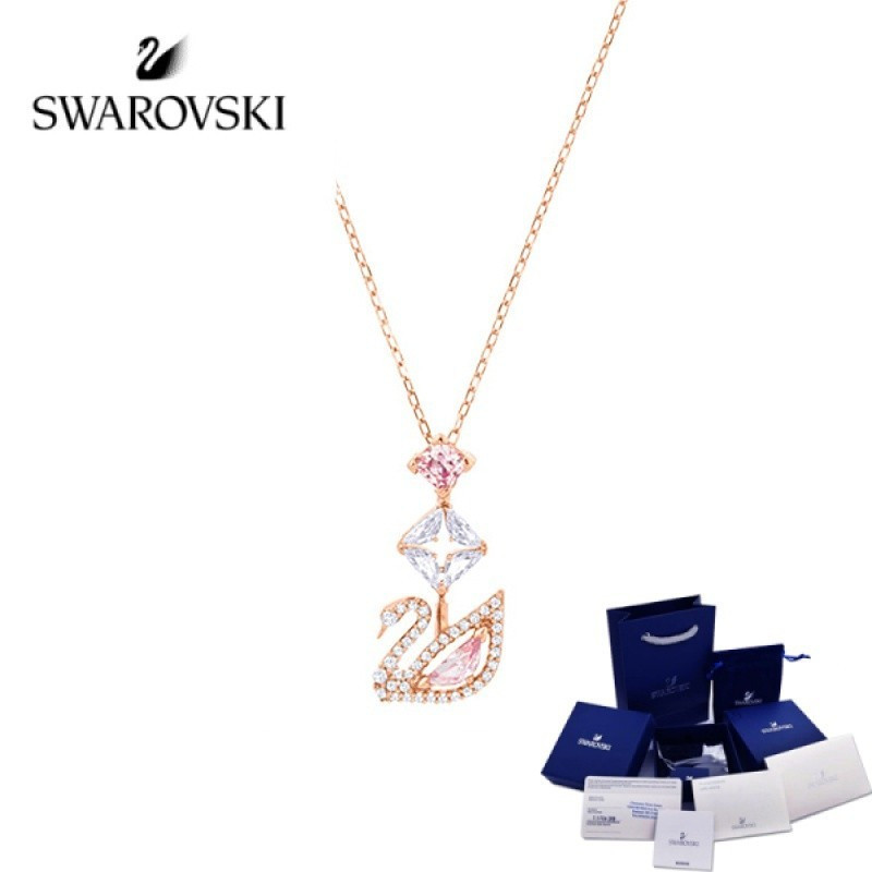 Swarovski Official Store - DANCING SWAN Necklace for Women, Crystal Jewelry