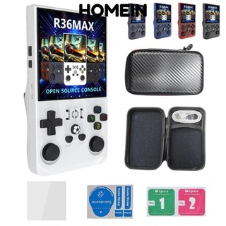 Máy chơi Game cầm tay HOMEIN R36MAX, Cần điều khiển kép Máy chơi Game màn hình iPS 4 inch, Hỗ trợ chuyên nghiệp Thẻ TF 1GB + 8GB RAM 64GB 128GB Trình phát Video bỏ túi