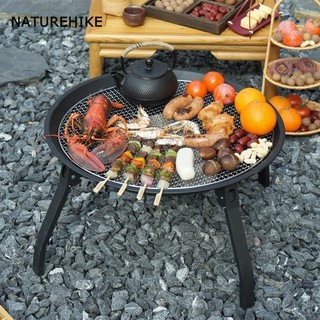 Naturehike Bếp than than lò than có thể gập lại gang bếp pha trà bộ ngoài trời sân nướng bếp sưởi nhà