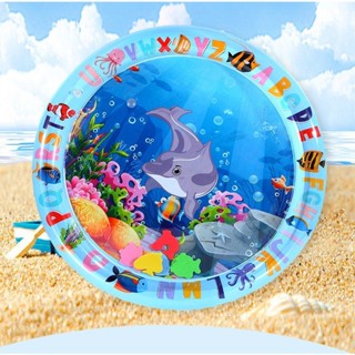 [TẶNG 1 KHĂN ƯỚT CHO BÉ] Thảm nước Đệm nước cho bé Nệm nước em bé chống tràn, Đệm mát lưng hình cá