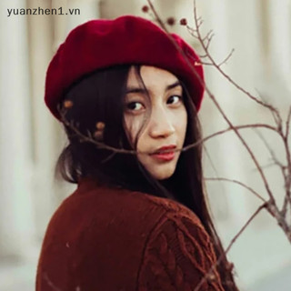 Mũ nồi zhen mũ nồi nữ mũ nồi thanh lịch / mũ phong cách họa sĩ / mũ nồi len cổ điển mũ đi bộ nữ vn