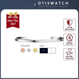 Vòng tay daniel wellington classic cuff v1 silver dw lắc tay khắc tên chính hãng - OtisWatch