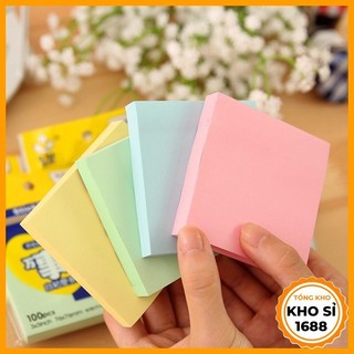 Giấy nhớ vuông sắc màu, giấy ghi chú dán phụ kiện văn phòng học tập E256