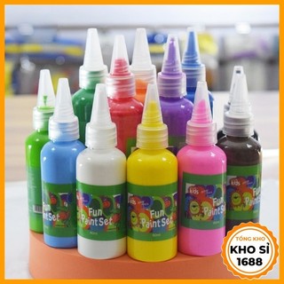 Màu Acrylic 3D - 12 màu sơn an toàn có thể rửa sạch dung tích 60ml, đồ dùng mỹ thuật, văn phòng phẩm E1477