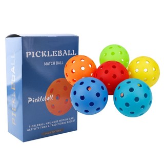 Bộ 6 quả bóng Pickleball ngoài trời cao cấp, Giải đấu và thi đấu được USAPA phê duyệt, Cân bằng hoàn hảo, Chuyến bay thực sự có độ nảy cao, Bền bỉ, Quả bóng dưa 40 lỗ