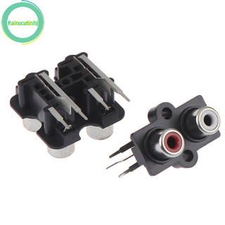 Parcutin 5 cái 2 / 4 lỗ rca nữ âm thanh stereo jack av âm thanh đầu vào ổ cắm kết nối vn