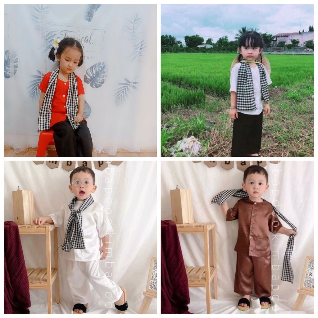 Khăn Rằn Bà Ba Cho Bé Trai, Bé Gái
