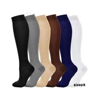 1 Cặp Unisex Nén Dài Tất Nam Nữ Áp Lực Giãn Tĩnh Mạch Chân Giảm Đau Đầu Gối Vớ Cao