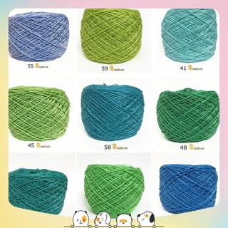 Sợi cotton Việt Nam 1mm Craft yarn VN chuyên móc thú, bikini, váy áo mùa hè, lót ly không xù (Mã 41 đến 60)