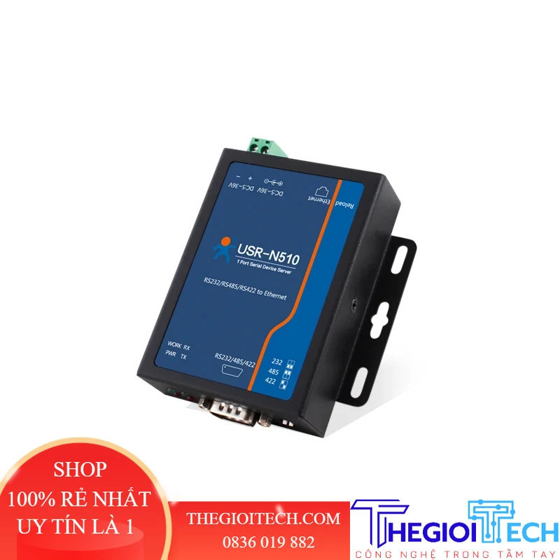Cơ quan giám sát chuyển đổi nối tiếp đơn sang Ethernet USR-N510 RS232/RS485/RS422 - kit2 RS485 422 232