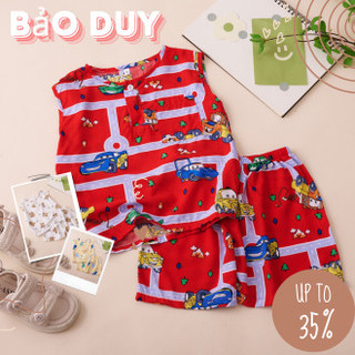 COMBO 3 bộ quần áo bé trai BA LỖ mùa hè, vải Tole lanh mềm, mịn, mát - đồ bộ bé trai mùa hè