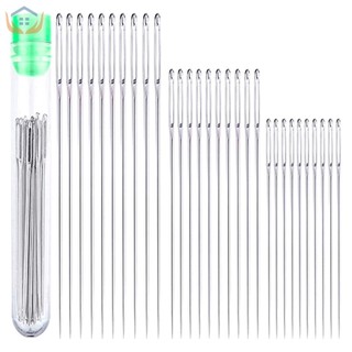 30 chiếc 3 kích cỡ kim khâu mắt lớn có ống bảo quản đa năng mắt lớn tay may kim shopttkc9544