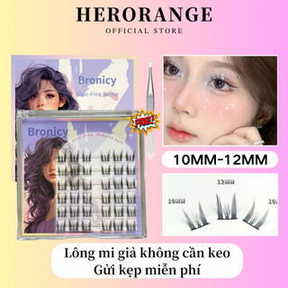 Bronicy lông mi giả không cần keo, yêu tinh mèo tự nhiên không cần keo, lông mi một sợi có keo dán lông mi giả.
