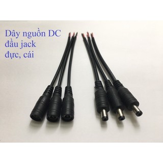 Dây nguồn đen dc đầu jack đực, cái 5.5x2.1mm