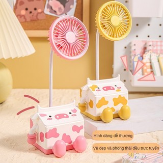 Quạt để bàn USB hoạt hình mới dành cho học sinh Trẻ em Quạt điện Mini sạc nhỏ