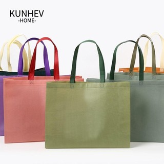 KUNHEV đeo vai, Túi mua sắm vải không dệt thân thiện với môi trường, Túi lưu trữ đa chức năng nhiều màu có thể tái sử dụng di động