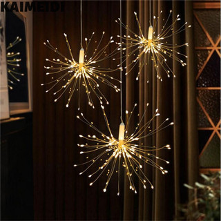 Kaimeidi led pháo hoa sân không khí đường phố đèn năng lượng mặt trời bồ công anh treo cây đèn nhấp nháy