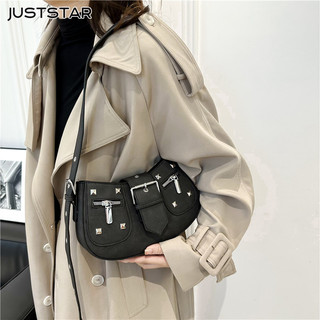 Juststar Thời trang mới mọi thứ khí chất túi lưỡi liềm đơn giản đeo chéo đơn giản Túi nách kiểu Pháp