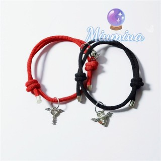 Vòng tay đôi nam châm chìa khóa ổ khóa couple nam nữ vòng cặp dây rút