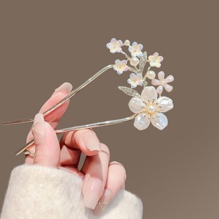 Kẹp tóc hoa ngọc trai dành cho nữ Kẹp tóc đơn giản phong cách Trung Quốc mới Kẹp tóc hình chữ U