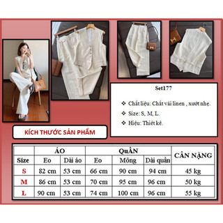 Set ghile linen quần dài Set177