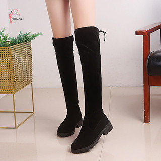 【Mns】Bốt Đùi Nữ Đế Cao 3 Phân, Bốt Nữ Phong Cách Hàn Quốc Mns