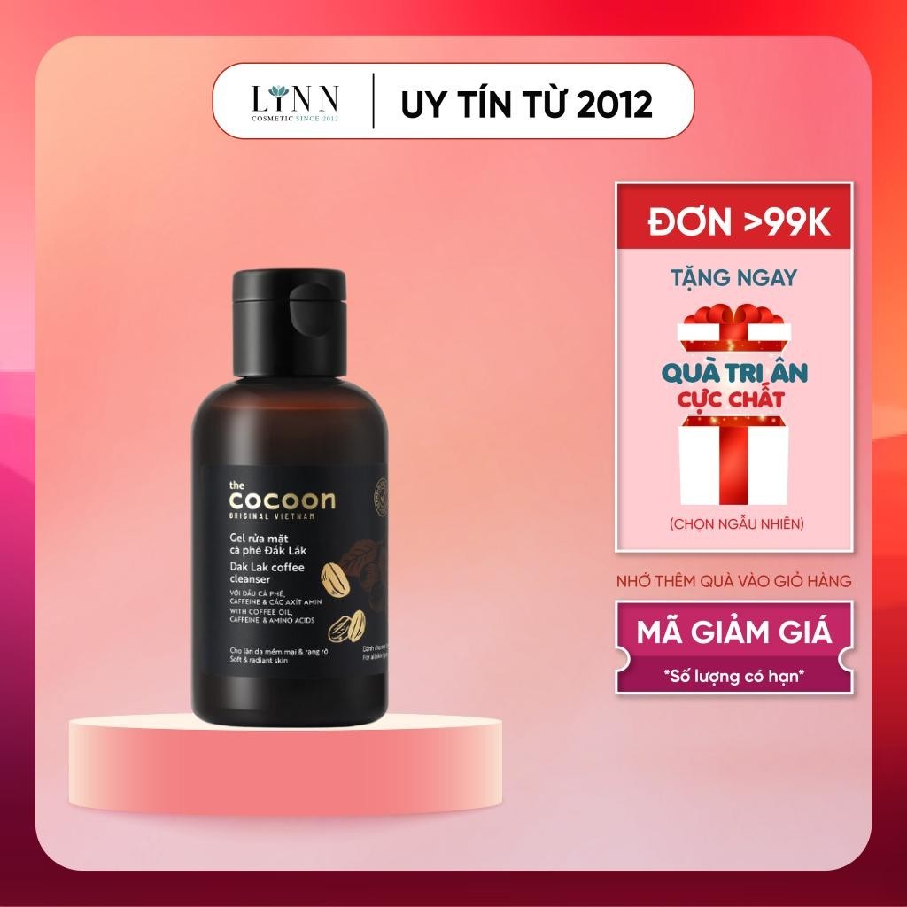 Gel Rửa Mặt Cocoon Cà Phê Đắk Lắk Cho Làn Da Tươi Mới Không Gây Khô Da 140ml - Cocoon Việt Nam
