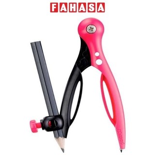 Bộ compa kèm bút chì gỗ - maped 018111 - màu hồng