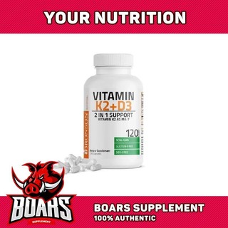 Vitamin K2 D3 - MK7 Bronson  Hỗ trợ Giúp Xương Chắc Khỏe, Tăng Hóc Môn, Phát Triển Cơ (250 viên)