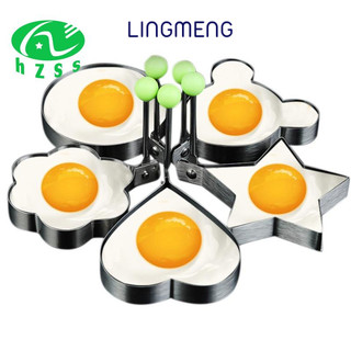 Fried Egg Molds, Pancake Mold Maker with Handle for Kids, Mold Non Stick for Griddle Pan 5Pcs