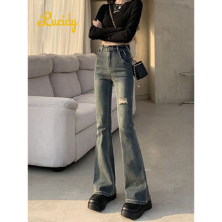 Lucidy quần ống rộng quần nữ jean Trendy thời trang Cute Fashion WNK2460043 26Z240627