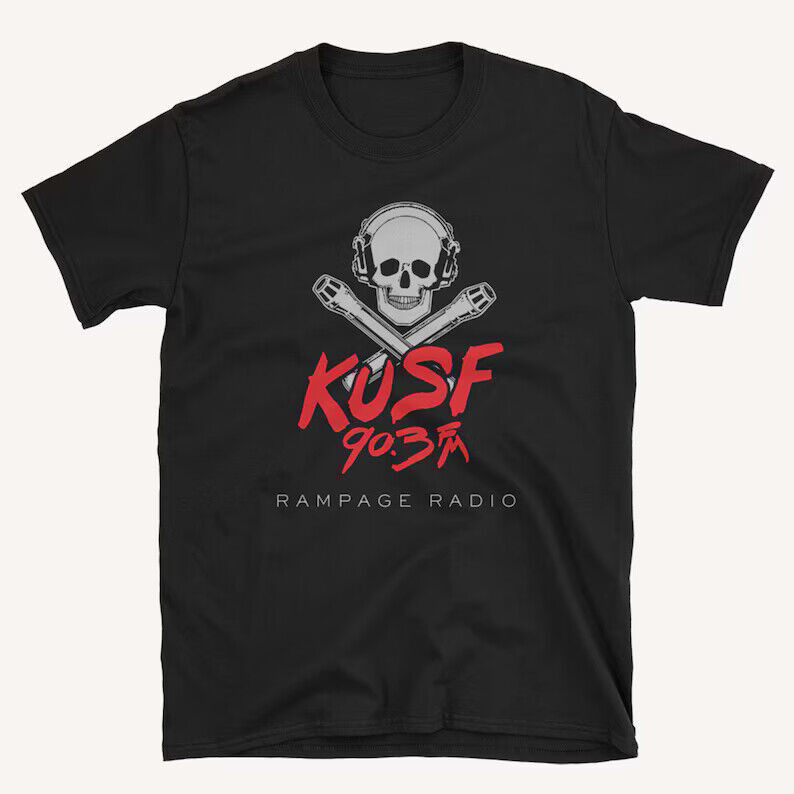 Mới Kusf 90.3 Fm Radio Rock Station Logo Áo thun nam Cool Tee