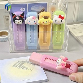 Healmeyou Push Pull Eraser, Kuromi Cute Retractable Eraser, Creative Cinnamoroll Wiping Traceless Pencil Rubber Kids