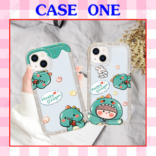 Ốp Điện Thoại TPU trong gân in hình khủng long xanh Mềm Trong Suốt Chống Sốc Cho IPhone 1411 12 Pro XS 7 8 Plus Nine