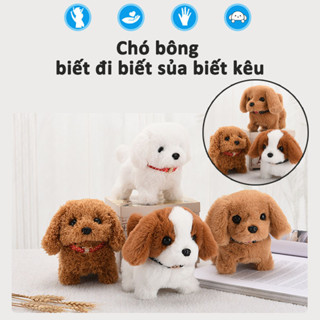 Chó bông biết đi biết sủa biết kêu,có điều khiển pin,ré lên và vẫy đuôi thật dễ thương cho bé