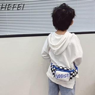 HEFEI Túi Trẻ Em Vintage Mua Sắm Checker Thời Trang Hiphop Retro Túi Messenger