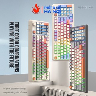 Bàn phím máy tính giả cơ gaming k82 led light 7 màu cực đẹp gõ cực đã dùng chơi game, văn phòng-5126