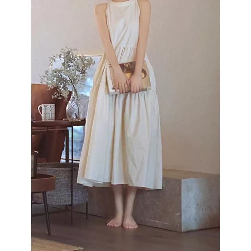 Váy đầm babydoll thiết kế cổ yếm xuông rộng dài basic phong cách thanh lịch (CÓ BIG SIZE) HMH SP100 | BigBuy360 - bigbuy360.vn