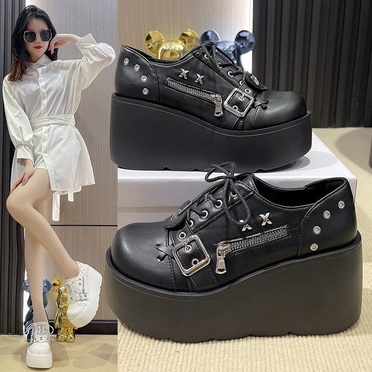 Nightwalker Original Martin Boots Hot Girl Dày Gót Tròn Thoáng Mát Giày Bốt Ngắn Khóa Ren-Up Trang T