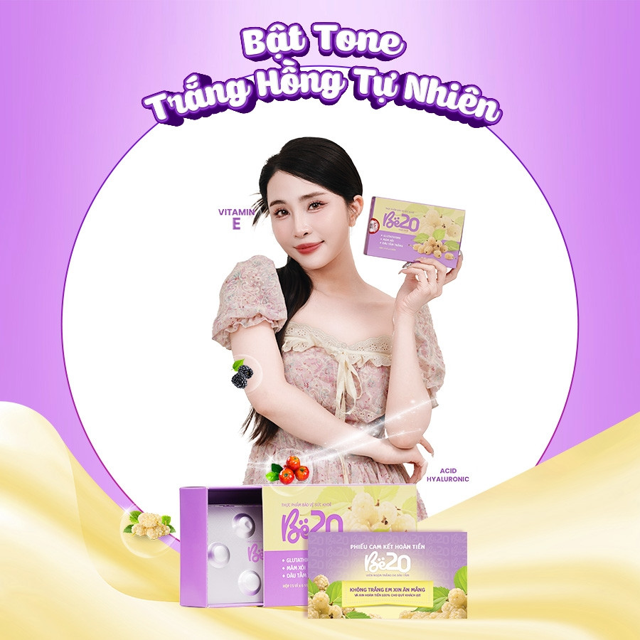 Kẹo Ngậm Be20 Viva Skin Chiết Xuất Dâu Tằm Giúp Trắng Da  - liulyshop68