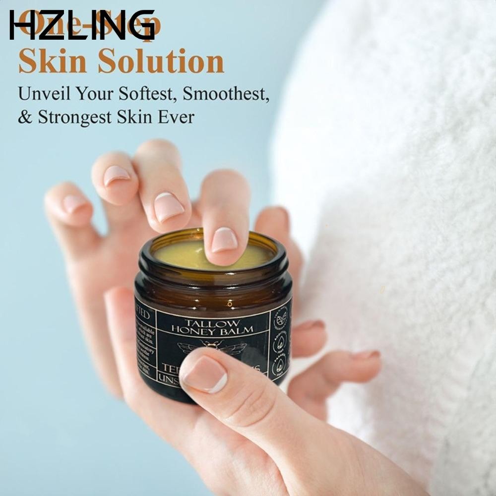 Hzling Body Tallow Balm, All-Natural with Raw Honey Kem dưỡng ẩm, Tangerine Handmade Fed Beef Tallow