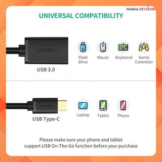 Cáp OTG USB Type-C sang USB 3.0 Ugreen 30701 cao cấp