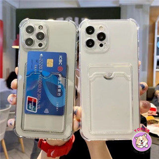 Dành Cho IPhone 15 16 Pro Max Điện Thoại Ốp Lưng Thẻ Trong Suốt 11 12 13Mini 13Pro Max 14Plus XR XS Max 6 7 8 Plus SE2020 Thẻ Vỏ Điện Thoại Dây Treo KB
