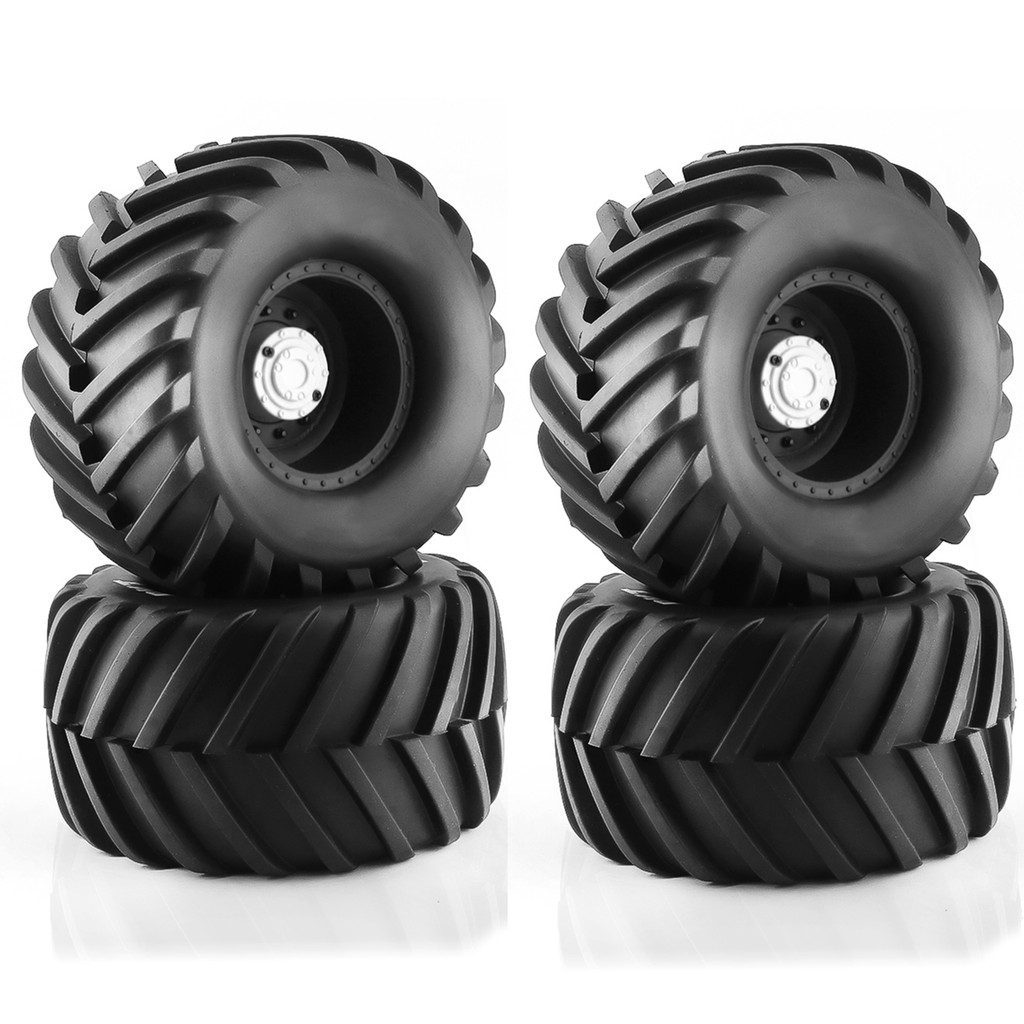 4 Cái / bộ Vành Bánh Xe & Lốp Cao Su Cho 1 / 10 RC Monster Truck Car Tamiya HSP HPI Kyosh HPI Tamiya